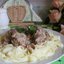 Лапша с мясными фрикадельками в молочном соусе