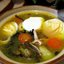 Суп с кальмарами и морской капустой