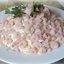 Салат Морской бриз кальмары, креветки, перец, пармезан