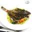 Печеная камбала с капустой и пореем