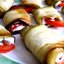 Рулеты из баклажанов с помидорами