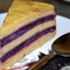 Блинный торт с лимонным курдом и черникой