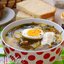 Суп с морской капустой и зелёным горошком