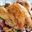 Запеченная курица с хлебным гарниром