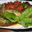 Овощное ассорти на мангале с медом, оливковым маслом, базиликом и морской солью
