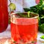 Компот из клубники и черешни с мятой