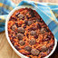 Запеченная фасоль с рисом и фрикадельками