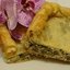 Пирог с рисом фасолью и рыбой