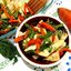Запечённый корень сельдерея с морковью и стручковой фасолью