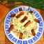 Салат с зеленью и свиной грудинкой