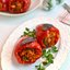 Закуска из сладкого перца, фаршированного луком, морковью и чесноком