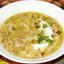 Суп рассольник с рисом солеными огурцами и курицей