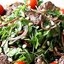 Горячий салат с куриной печенью