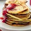 Оладьи с клубничным джемом