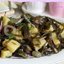 Теплый картофельный салат с морской капустой