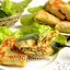 Блины с начинкой из молодой капусты, яиц и белых грибов