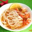 Пшеничная лапша с креветками