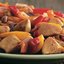 Соте из куриной грудки с персиком и сладким перцем