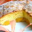 Пирог с грушами и персиками