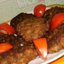 Котлеты из куриной печени и мясного фарша с овощами