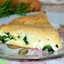 Заливной пирог с луком и яйцом