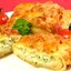 Фаршированные блины, запеченные с ветчиной и сыром