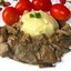 Печень свиная тушеная в сметане с чесноком