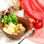 Куриная грудка с горчицей, яблоками и виноградом