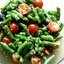 Теплый салат из зеленой фасоли