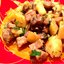 Тушеная свинина с шампиньонами и картофелем