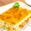 Запеканка с рисом, куриным филе, кукурузой и овощами