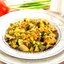 Свинина, тушенная с овощами и грибами