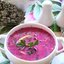 Холодный свекольный суп с курицей