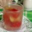 Летний компот с арбузом, яблоком и ягодами