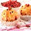 Кексы с брусникой и творожной начинкой