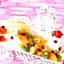 Фруктовый салат с мороженым и желе из глинтвейна
