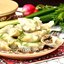 Вареники с куриными сердечками и укропом