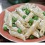 Пенне с рикоттой и зеленым горошком