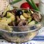 Теплый картофельный салат с индюшиными сердечками