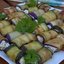 Рулетики из баклажан с тремя начинками