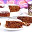 Постная кофейная коврижка с вяленой вишней и орехами