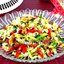 Салат из овощей с вёшенкой и крабовыми палочками