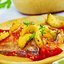 Филе морского окуня с овощами и лимоном