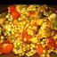Кускус с овощами, кешью и курицей