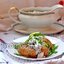 Печёный картофель с селёдочным соусом