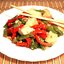Жареный тофу с овощами