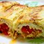 Рулетики из кабачков с куриным филе и овощами в духовке