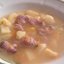 Картофельный суп с куриными желудочками