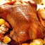 Рождественский гусь с овощами