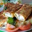 "Пирожки" из лаваша с зеленым луком и яйцом
